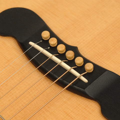 D'Addario Premium Grade Bridge Pins, Boxwood, Set of 6 with Endpin