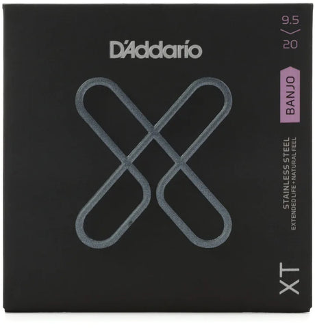 D'Addario XTJ0920 XT Stainless Steel Banjo Strings - .009-.020 Light 5-string