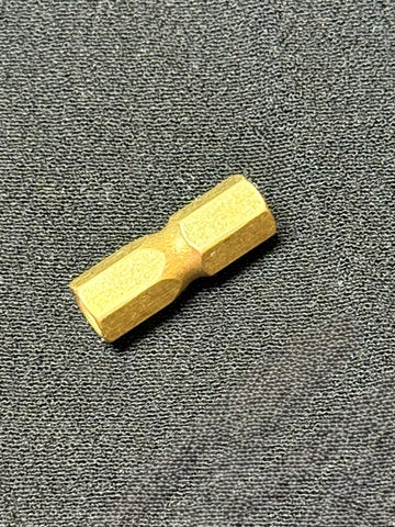 Nut, 1/4", Raw Brass