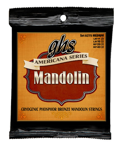 GHS A275 Mandolin Strings, Medium, Cryogenically Treated, 11-40