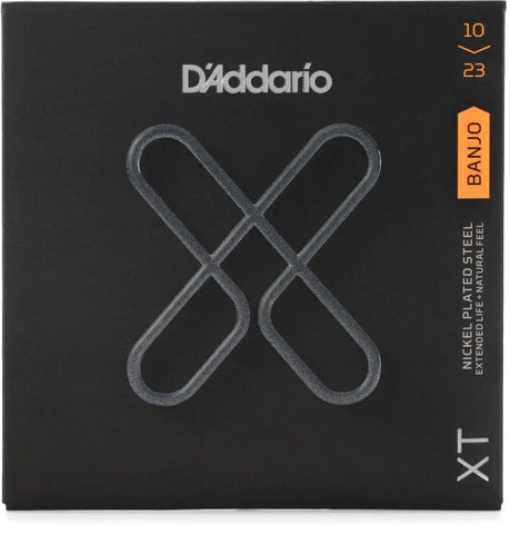 D'Addario XTJ1023 XT Nickel Plated Steel Banjo Strings - .010-.023 Medium 5-string