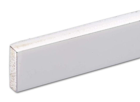 Binding, White, 1/4" Tall x .060 Thick x 48" Long