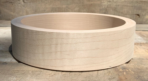 Wood Rim, 3-ply Fitted for Tone Ring, Straight Sides   *Use Drop-Down Menu for Wood Choices