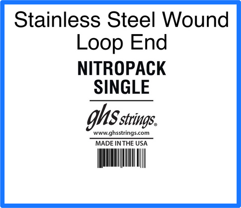 GHS Single String, Stainless Steel Wound, Loop End