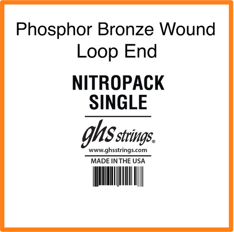 GHS Single String, Phosphor Bronze Wound, Loop End