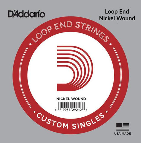 D'Addario Single String, Nickel Wound, Loop End