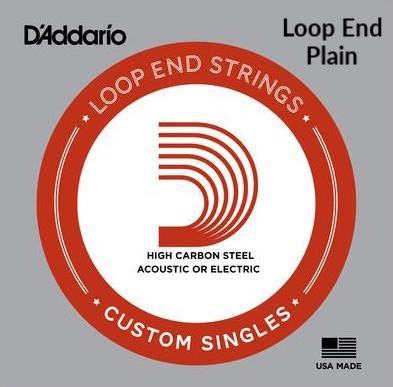 D'Addario Single String, Plain Steel, Loop End