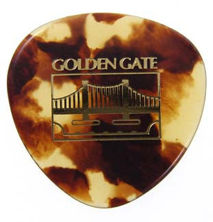 Golden Gate Flat Pick, Heavy Tortoise, pkg of 6