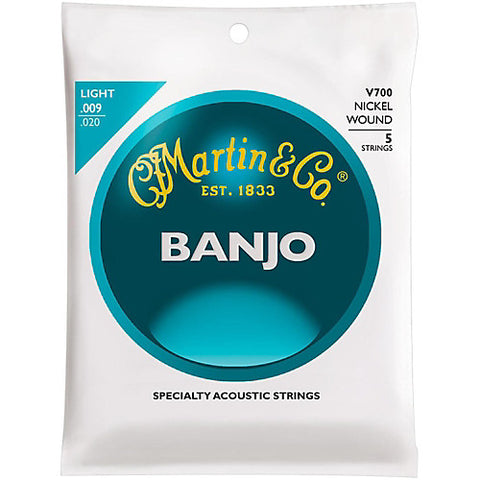 Vega V700 Banjo Strings, 5-String, Light, Nickel, 9-20